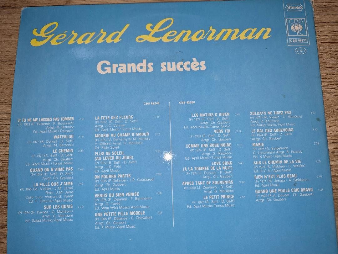 Dischi in vinile: Doppel LP Francz Gerard Lenorman 'Grands Succes' – Usato da Dielsdorf venduto da Haesi0 4
