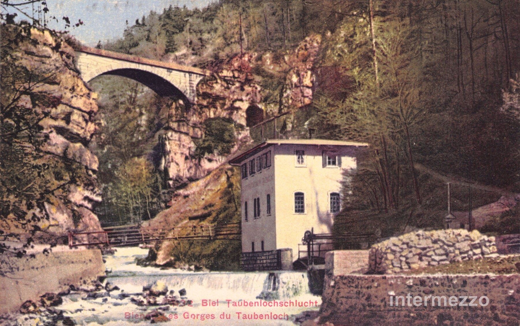 Ansichtskarten: Biel Bienne BE // Taubenloch // ca. 1910 – Gebraucht aus Basel von intermezzo12