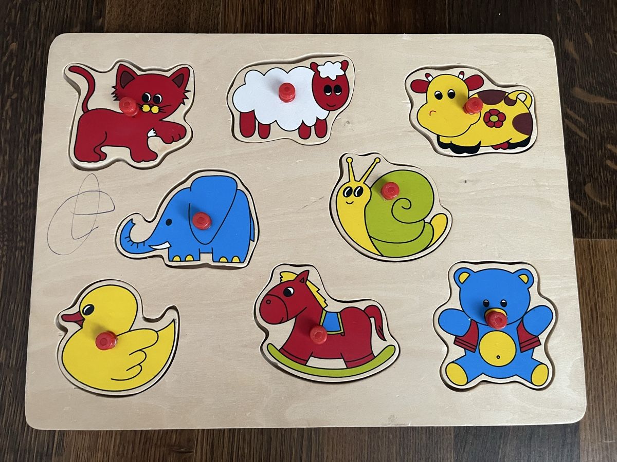 Puzzle: Holz Steckpuzzle Tiere Bauernhof – Usato da Pfäffikon ZH venduto da mal_xs7b
