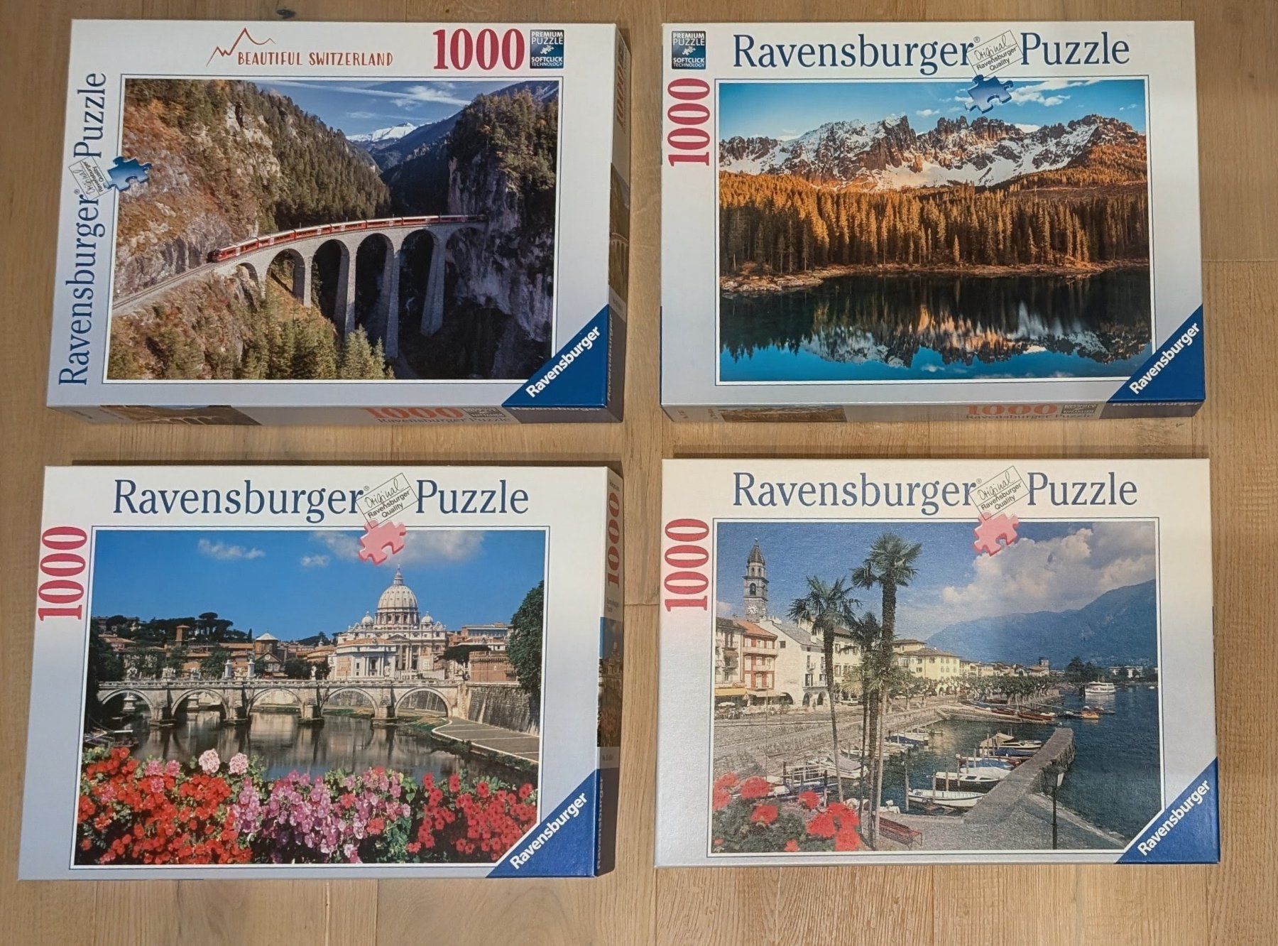 Ravensburger Puzzles: 4 Stk. Ravensburger Puzzle, 1000 Teile – Gebraucht aus Rheineck von den_q2zy