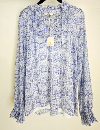 Sommerliche Seidenbluse von Charlotte Sparre, Gr. S, Neu!