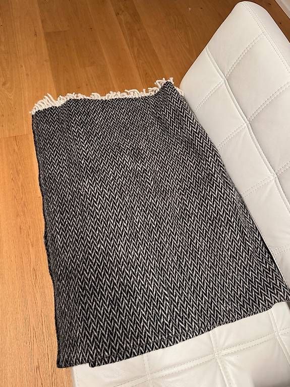 Decken: KidHemtex 100% Wool Grey Herringbone Throw Blanket Decke – Gebraucht aus Schübelbach von Rahnmont 2