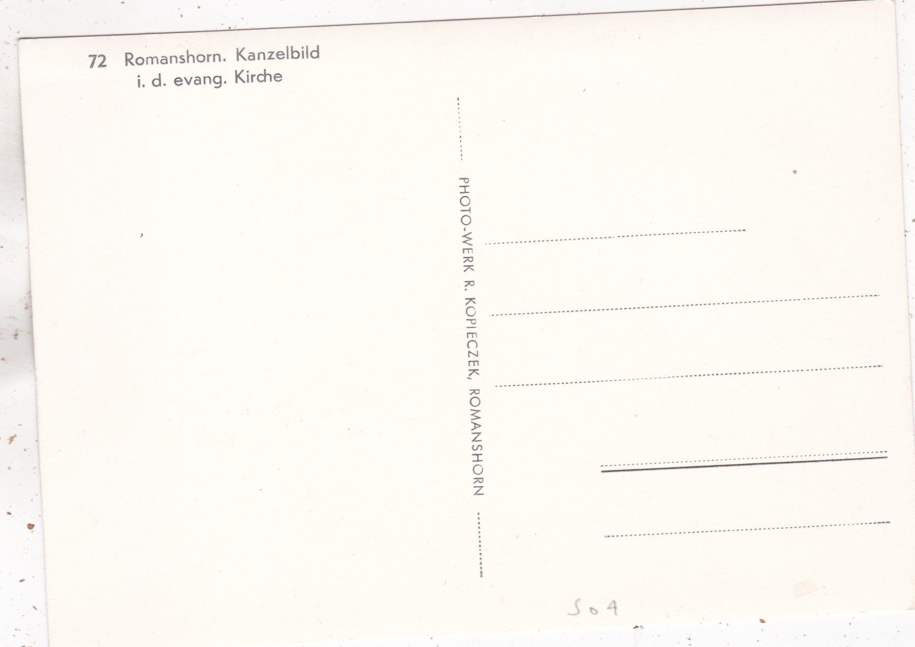 Cartoline postali: Romanshorn Kanzelbild i. d. evang. Kirche – Usato da Herisau venduto da Lisegrat2008 1