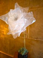 LICHTBLÜTE - Handgefertiges Objekt aus Naturholz und Papier