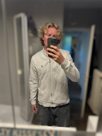 Vintage Ralph Lauren White Zip-Up Sweatshirt