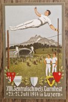 Rarität, XIII. Zentralschweiz. Turnfest 1914, Stabhochsprung