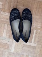 Chaussures plates femme dentelle noire pointure 40 bon état
