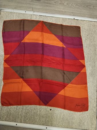 Foulard Jacques Fath soie multicolore 