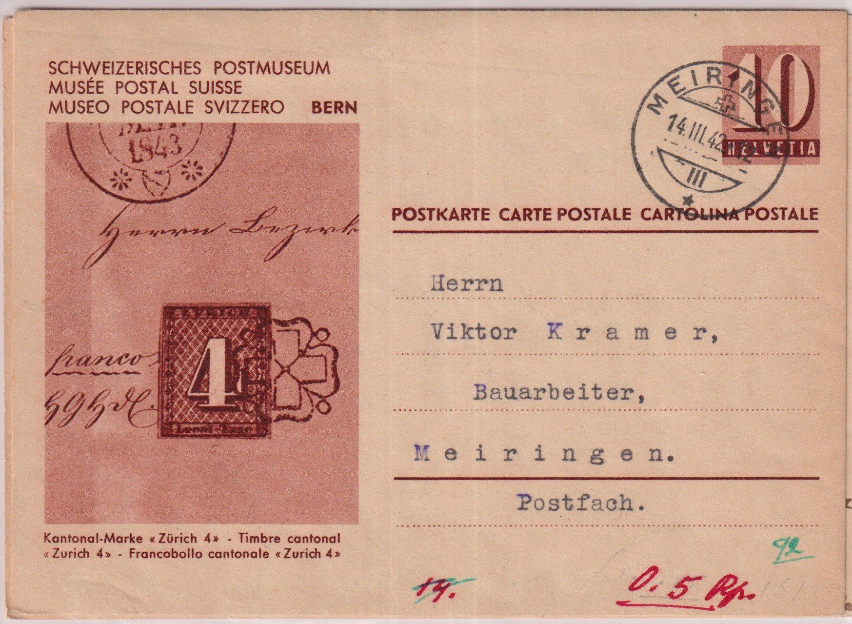 Tutti i francobolli: 8 Postkarten Schweizerische Postmuseum, sehe Scan – Usato da Claro venduto da Chanty7 3