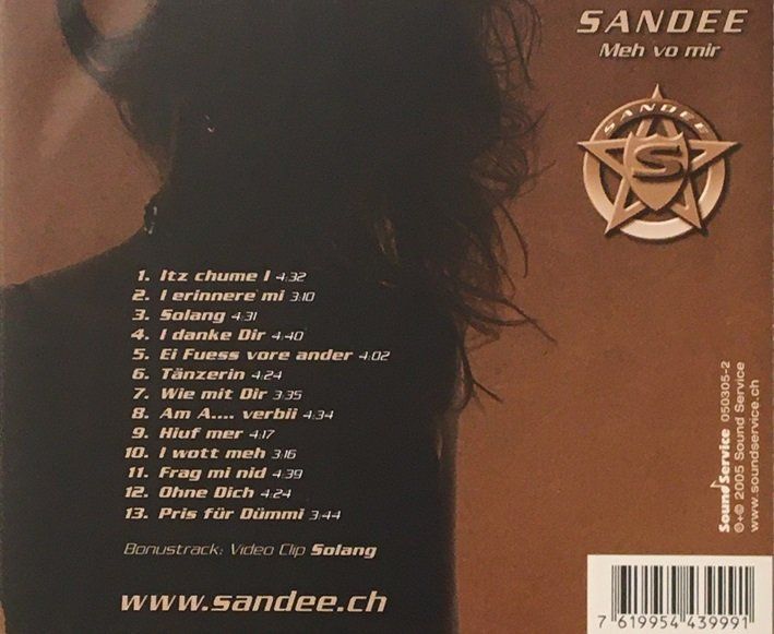 CD: Sandee - Meh vo mir – Usato da Grüningen venduto da azulgris 1