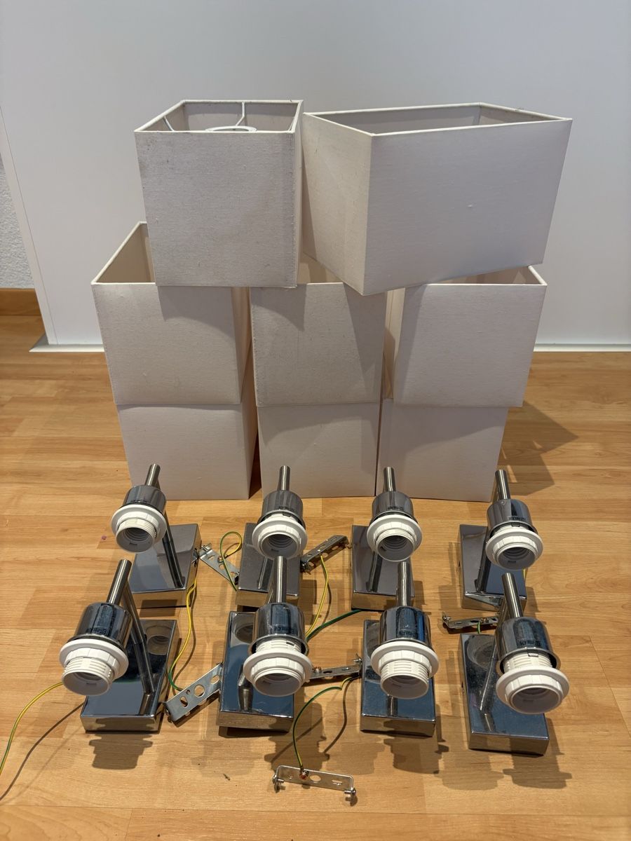 Lampade: 8 Wandlampen mit Schirmen – Usato da Rapperswil SG venduto da lilkate