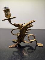 Portacandele drago in ottone vintage supporto candela 