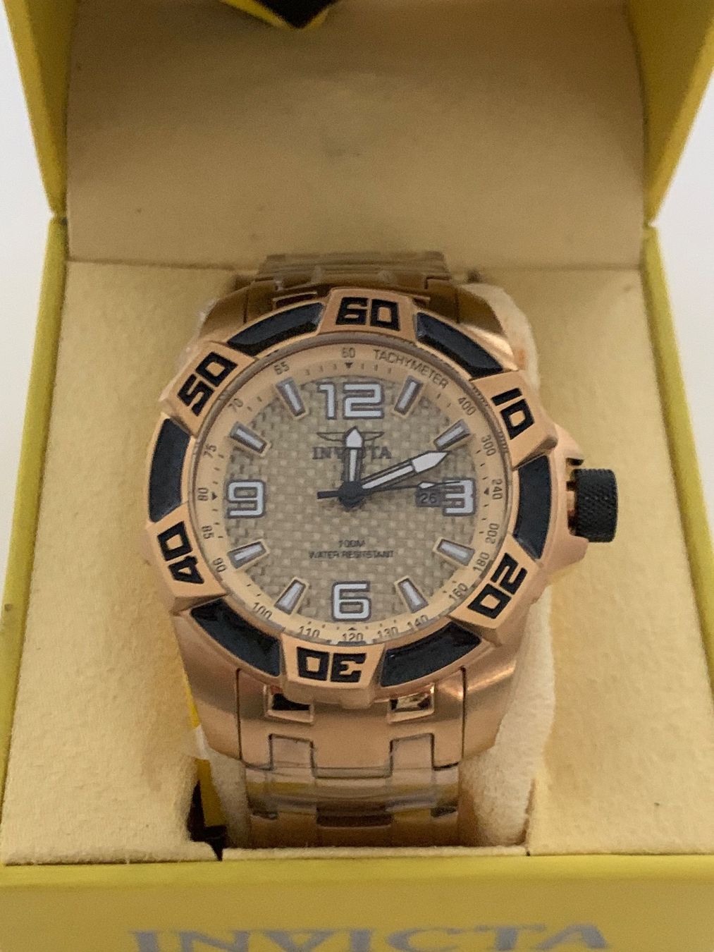 Invicta Orologi: INVICTA Pro Diver Herrenuhr | gold | 50mm | OVP – Nuovo e nell'imballaggio originale da Basel venduto da fasnachtsoutlet1965