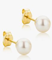 Damen Ohrstecker mit Perle aus 9K Gold 5mm