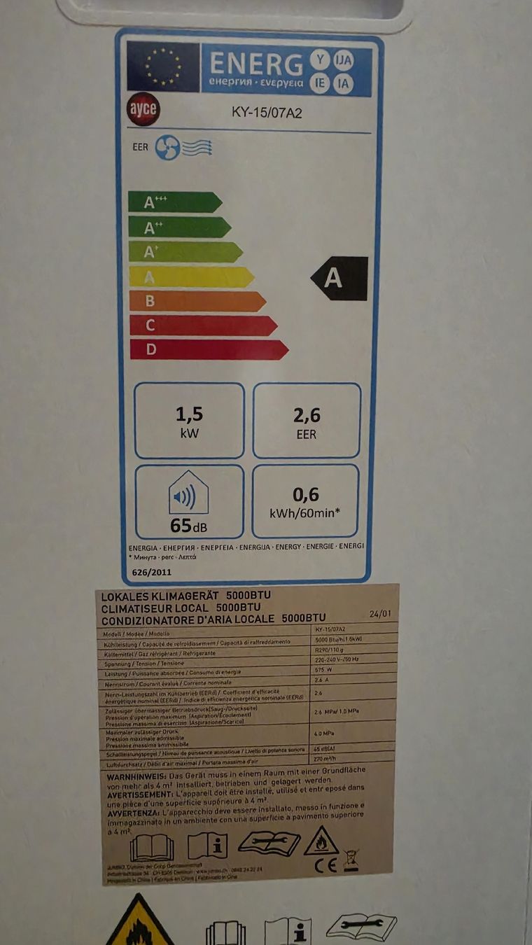 Klimageräte: Ayce Klimagerät KY-15/07A2 – Gebraucht aus Oberegg von Tungsten7 1