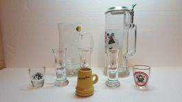 Bier- und Schnappsgläser zu verkaufen
