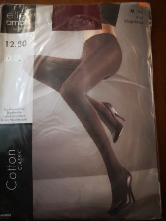 Ellen amber Strümpfe dunkel rot/ Collants rouge foncé M