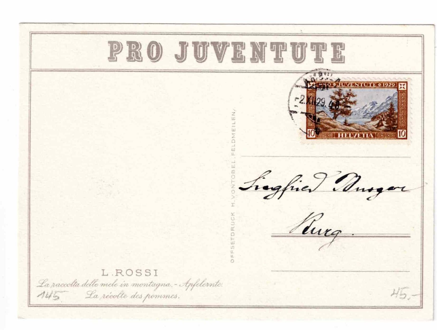 Cartoline: 1 Karte Pro Juventute – Nuovo (secondo la descrizione) da Koblenz venduto da Markenhimmel