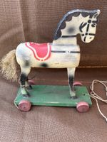 Antiker Holz-Rollpferd, Spielzeug, Vintage, Rarität!