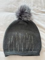 Wintermütze CARTOON, grau mit Strass