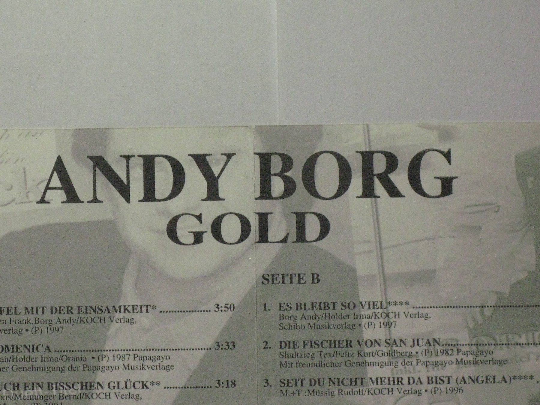 Musicassette: ANDY BORG  *  Gold – Usato da Langnau i. E. venduto da gf2_29jt 1