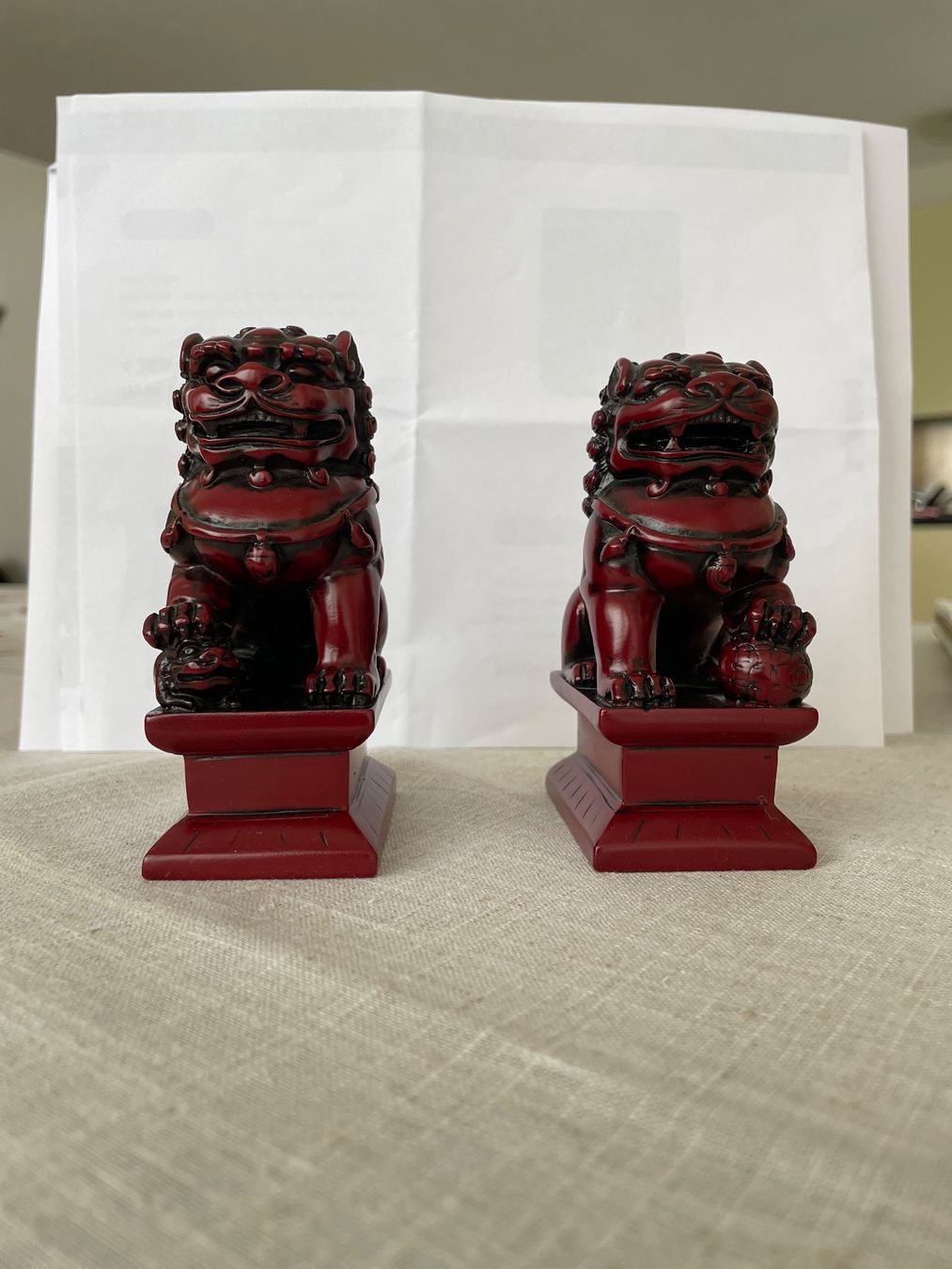 Statuette: 1 Paar chinesische Foo Hunde / chinesische Drachen – Nuovo (secondo la descrizione) da zug venduto da Zakaria 4