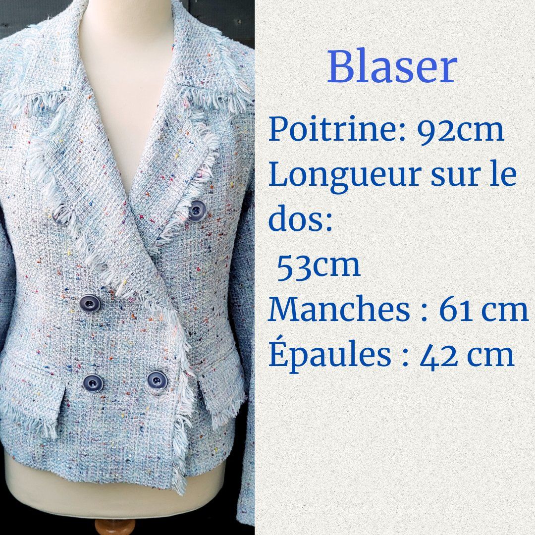 Completi & Tailleur: Costume bleu tweed – Nuovo (secondo la descrizione) da Fribourg venduto da VictoriaShop7 8