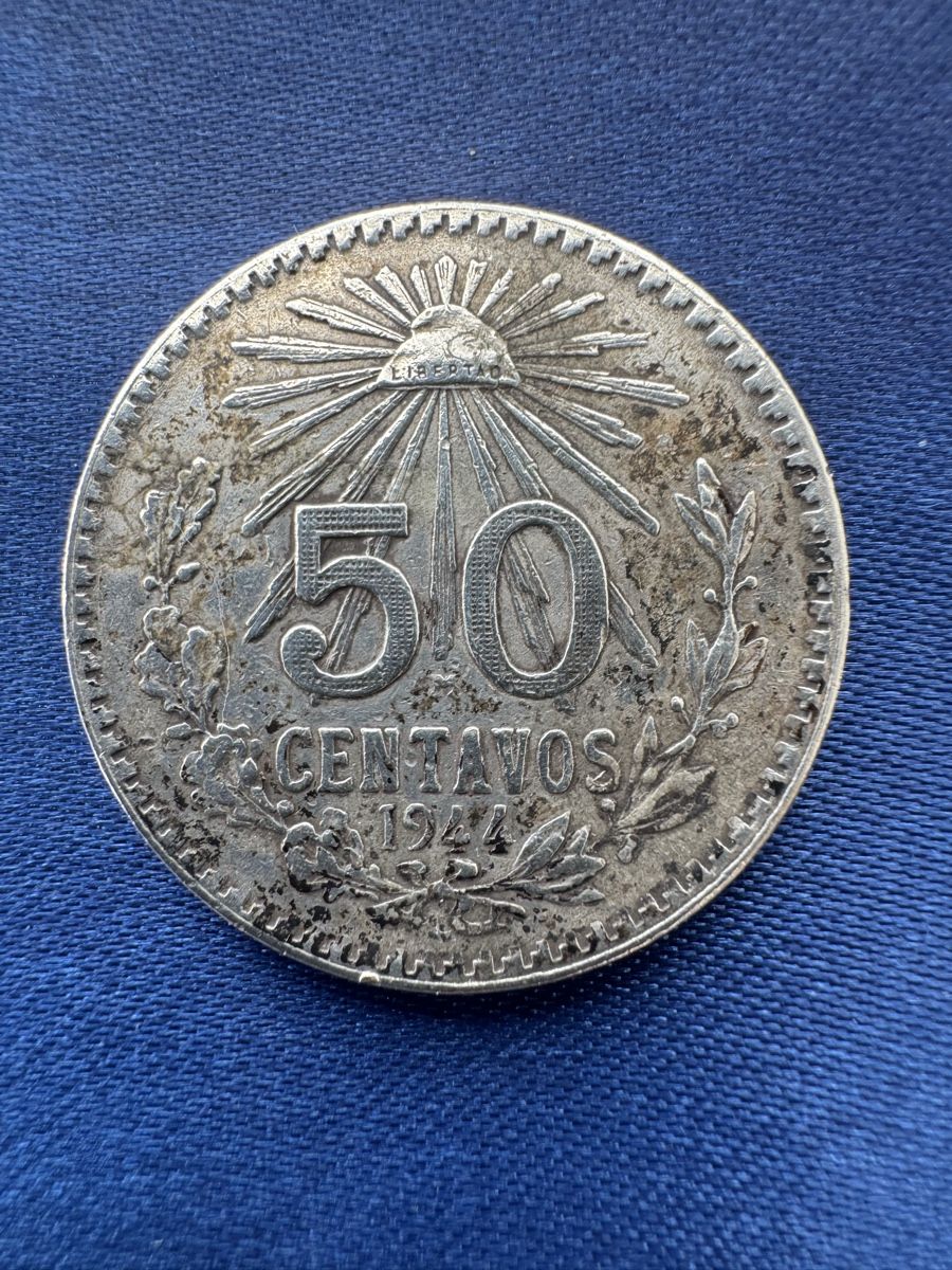 Tutti le monete: Silbermünze 1944 - Mexiko - 50 Centavos – Usato da Zürich venduto da azi_93g1 1