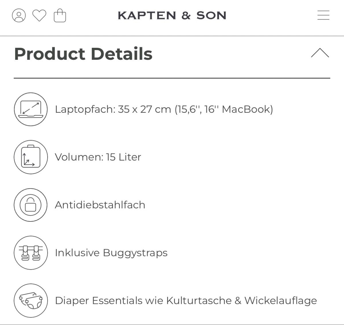 Kapten & Son Zaini: Kapten and son Wickelrucksack – Nuovo (secondo la descrizione) da Bern venduto da beyoubetrue1 5