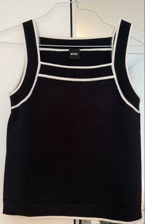 BOSS Damen Stricktop Navy & White Blue XS neuwertig