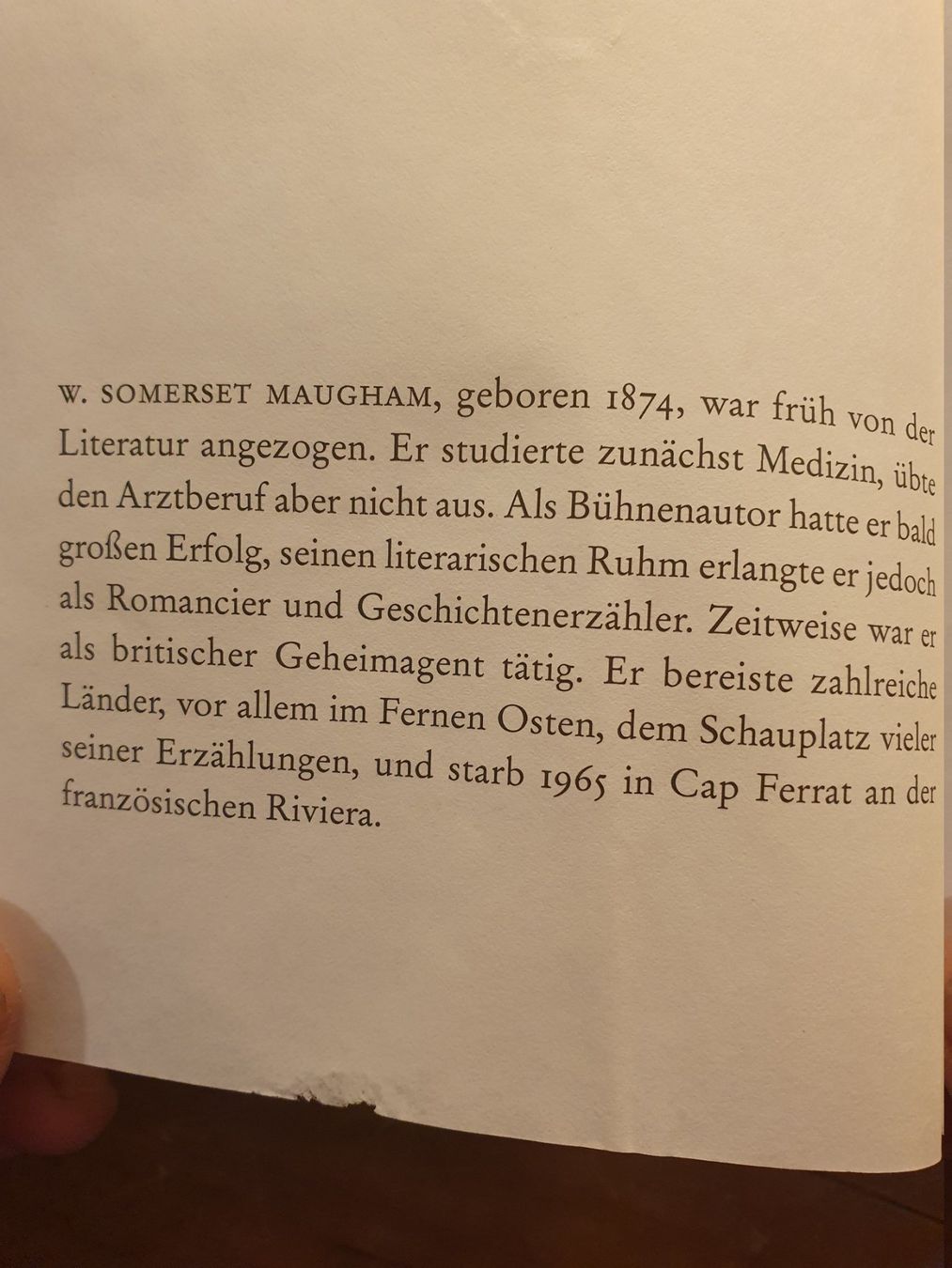 Libri: Der Menschen Hörigkeit - W. Somerset Maugham – Usato da Zürich venduto da loosebone 1