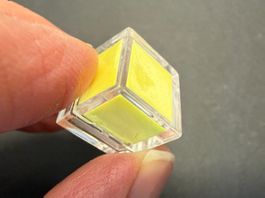 Schwefel, Elementwürfel, Dichtewürfel 1 x 1 x 1cm