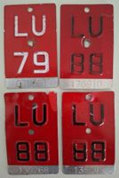 4 alte LU-Velonummern / LU-Fahrradnummern, LU79, LU88