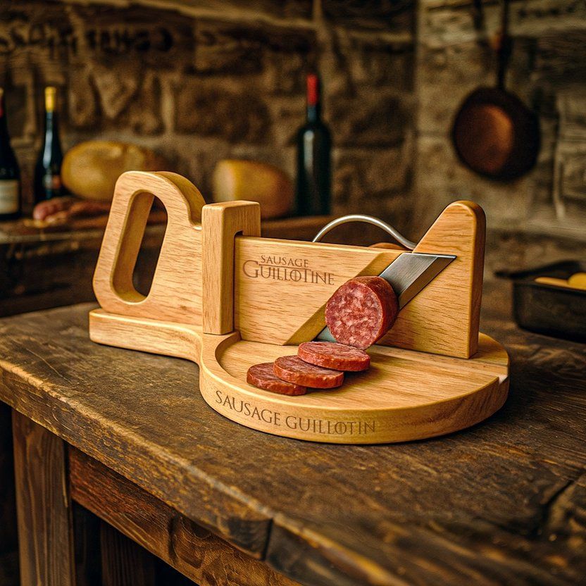 Elettrodomestici da cucina: Wurst-Guillotine mit doppelschneidiger Edelstahlklinge – Nuovo e nell'imballaggio originale da Weisslingen venduto da holz-spielen.ch