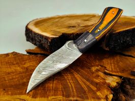 Geprüft! B Knife Faltenstahl DAMASCUS Damast Jagdmesser