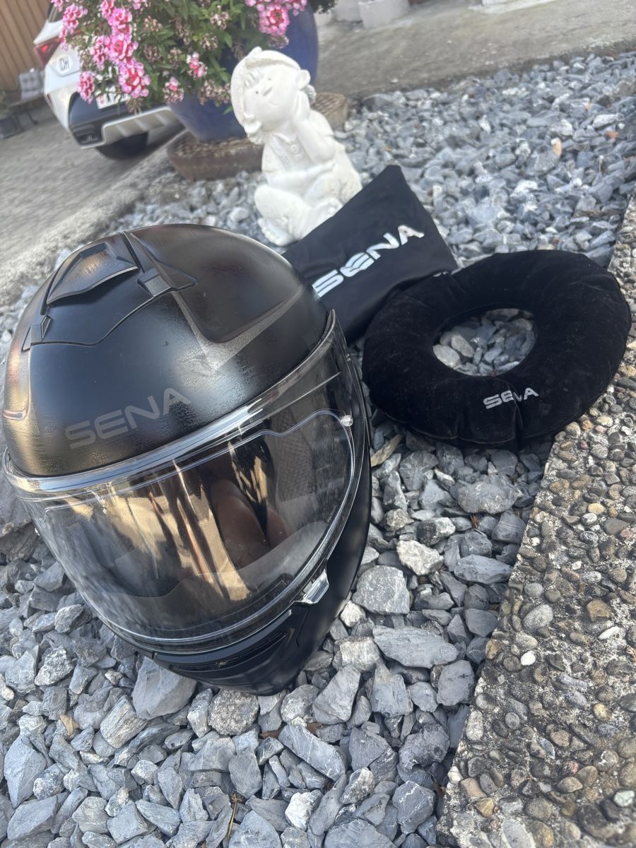 Sena Caschi & visiere: Sena Impulse Klapphelm Motorradhelm Helm schwarz matt – Usato da Rheinfelden venduto da dario045 4