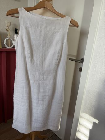 Robe d'été en lin Marks&Spencer, blanche taille 34/36