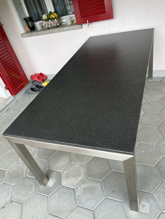 Gartentisch Granit Nero / Edelstahl Kaufen auf Ricardo