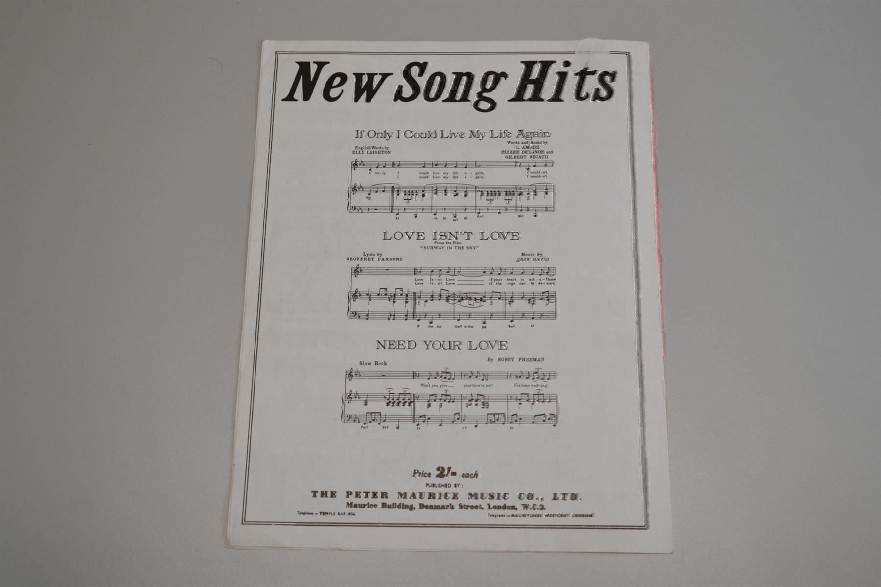 Bücher: Orig. 50's Songbook: GENE VINCENT – Gebraucht aus Frenkendorf von Yard-Sale-2000 2
