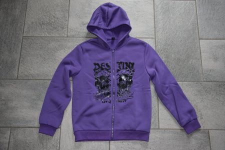Sweatjacke Hoodie gr. M - 'Destiny, let us meet' Totenköpfen