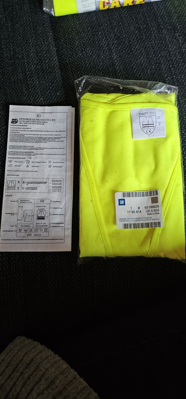 Gilet & Giacche: Neue Warnweste GM Grösse 8 Leuchtweste – Nuovo e nell'imballaggio originale da Ferden venduto da jemyce