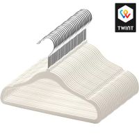 Lot de 10 cintres en velours blanc, idéal dressing!