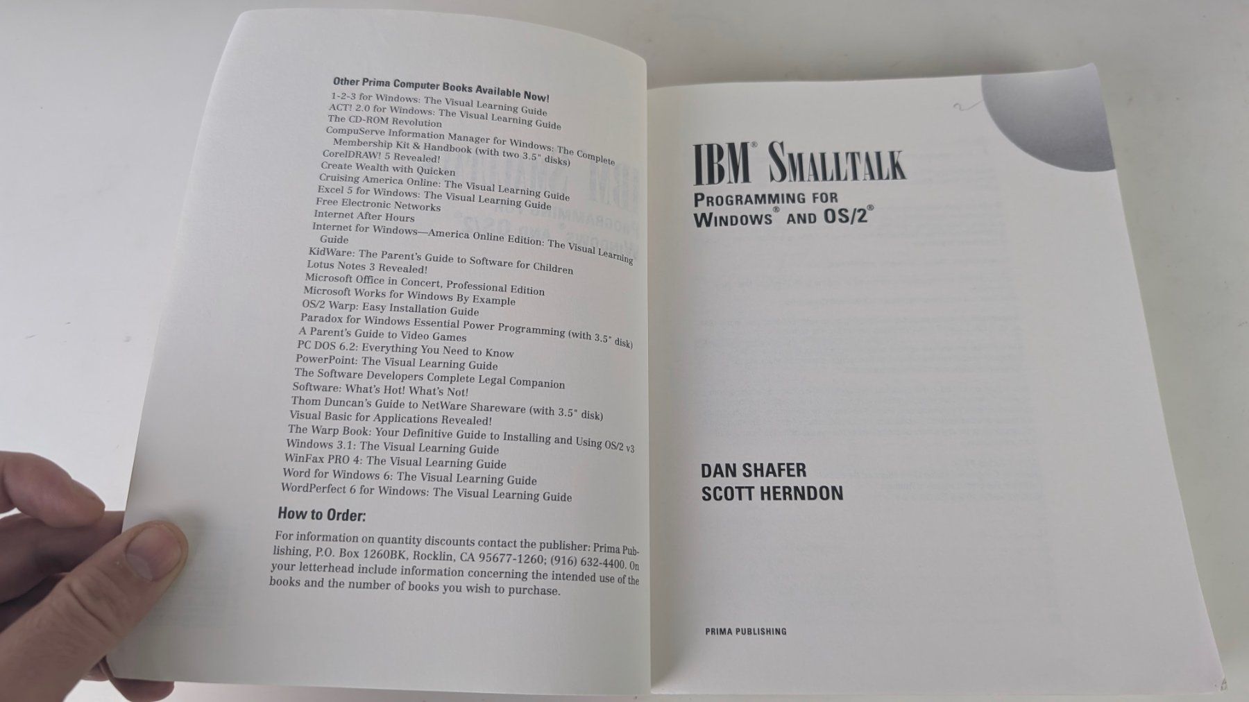 Libri: IBM Smalltalk Programming for Windows and OS/2 – Usato da Zürich venduto da 1.Simon 3