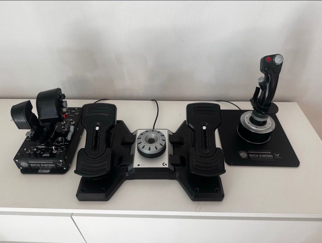 Thrustmaster Controller: Thrustmaster Hotas Warthog mit Ruderpedal – Gebraucht aus Randogne von azk_dh7t