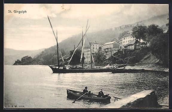 Ansichtskarten: St. Gingolph, Wasserpartie mit Ruderboot – Gebraucht aus Berlin von bartko-reher