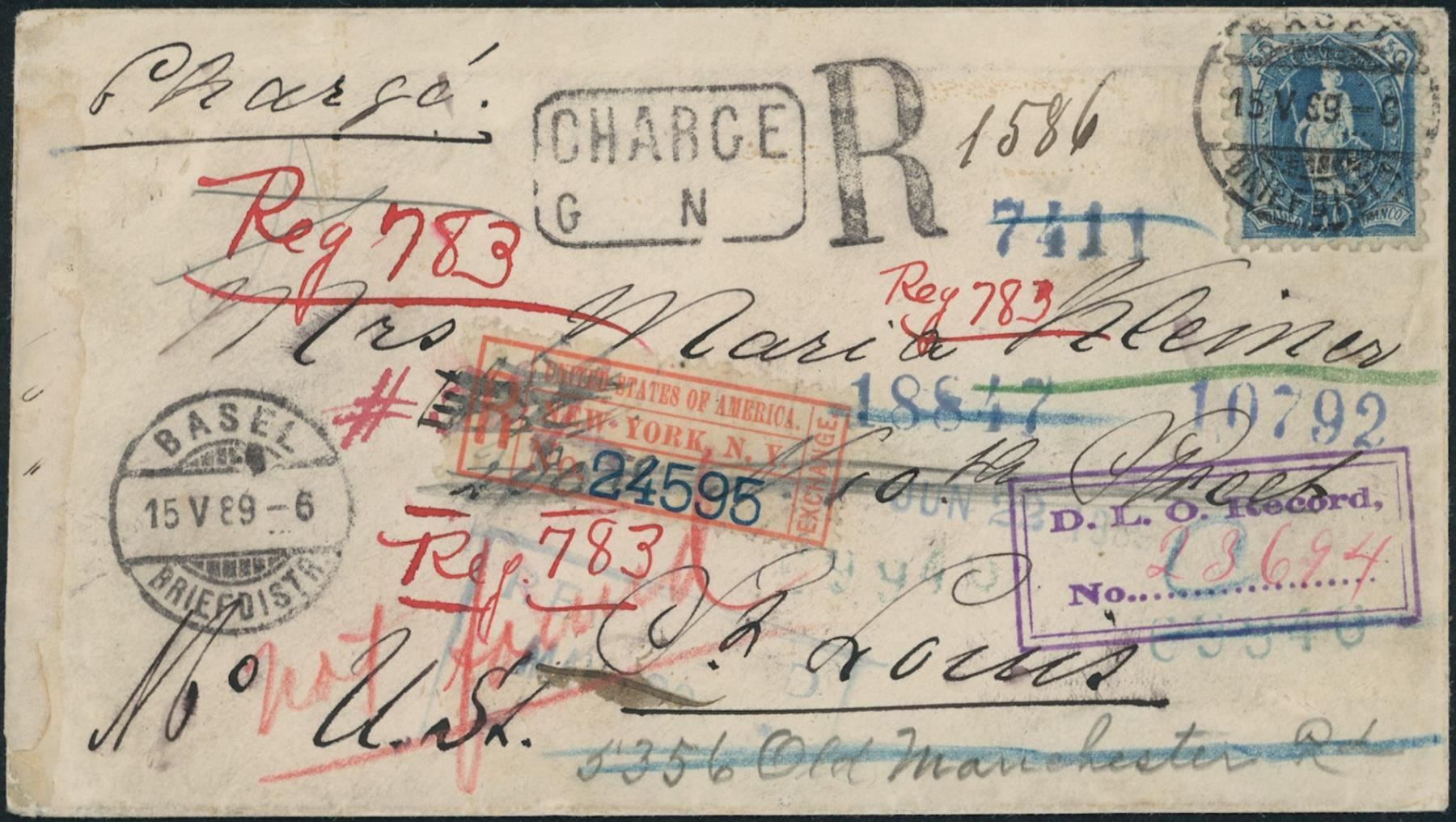 Tutti i francobolli: 1889 - Stehende Helvetia - R Brief - EF – Usato da Schindellegi venduto da leecollect