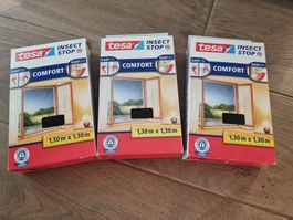 Lot de 3 moustiquaires Tesa Insect Stop Comfort 1.30x1.30m