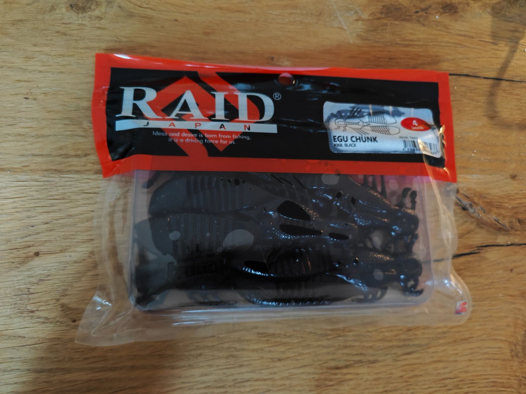 Esche: RAID JAPAN EGU CHUNK 4inch BLACK Köder – Nuovo e nell'imballaggio originale da Bühler venduto da Idre2017