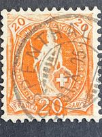 Znr 66E Vollstempel, sehr markante Abgenützung Top PF Abart