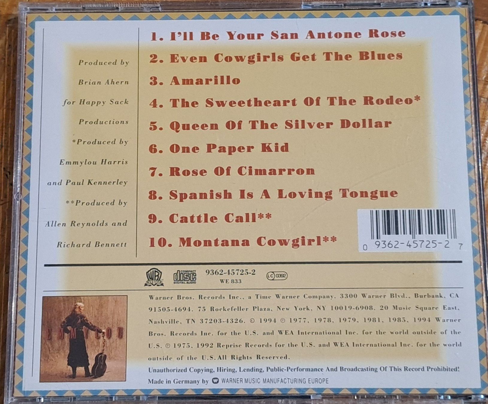 CD: EMMYLOU HARRIS – Usato da Münsingen venduto da Rocking 2